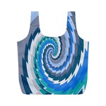 Psycho Hole Chevron Wave Seamless Full Print Recycle Bags (M)  Front