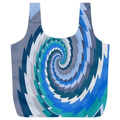 Psycho Hole Chevron Wave Seamless Full Print Recycle Bags (l)  by Mariart