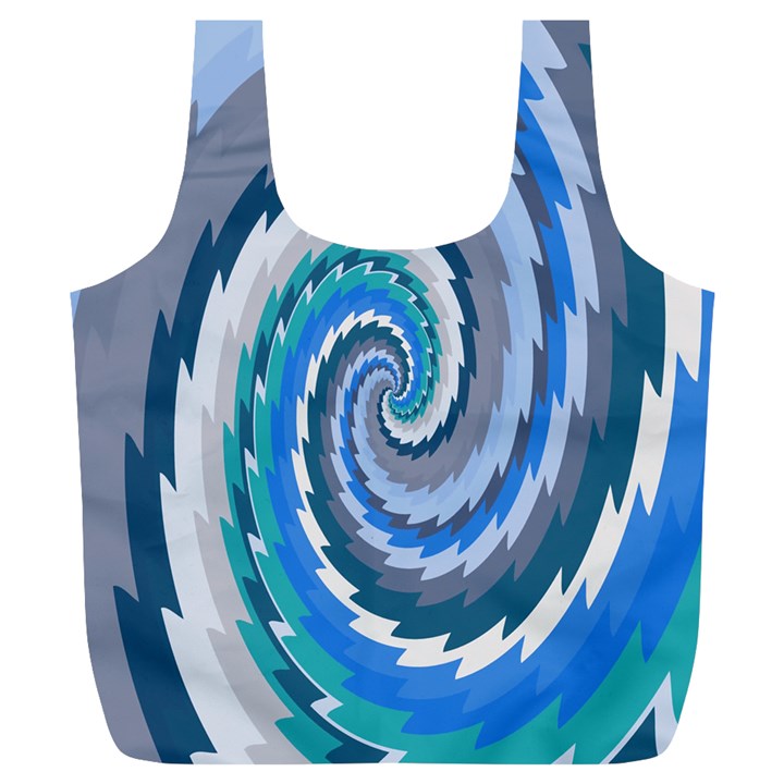 Psycho Hole Chevron Wave Seamless Full Print Recycle Bags (L) 