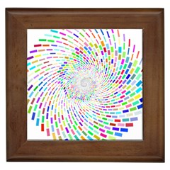 Prismatic Abstract Rainbow Framed Tiles