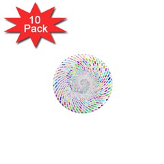 Prismatic Abstract Rainbow 1  Mini Magnet (10 Pack) 