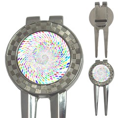 Prismatic Abstract Rainbow 3-in-1 Golf Divots