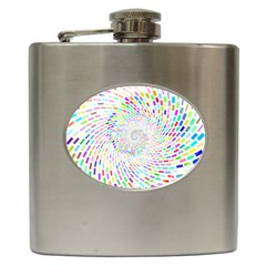 Prismatic Abstract Rainbow Hip Flask (6 Oz)