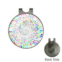 Prismatic Abstract Rainbow Hat Clips With Golf Markers