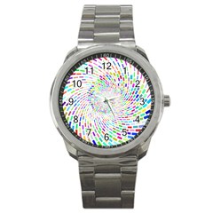 Prismatic Abstract Rainbow Sport Metal Watch