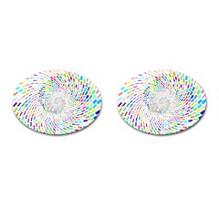 Prismatic Abstract Rainbow Cufflinks (oval) by Mariart