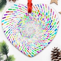 Prismatic Abstract Rainbow Heart Ornament (two Sides)