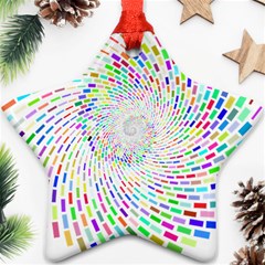 Prismatic Abstract Rainbow Star Ornament (two Sides)