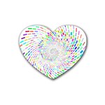 Prismatic Abstract Rainbow Heart Coaster (4 pack)  Front