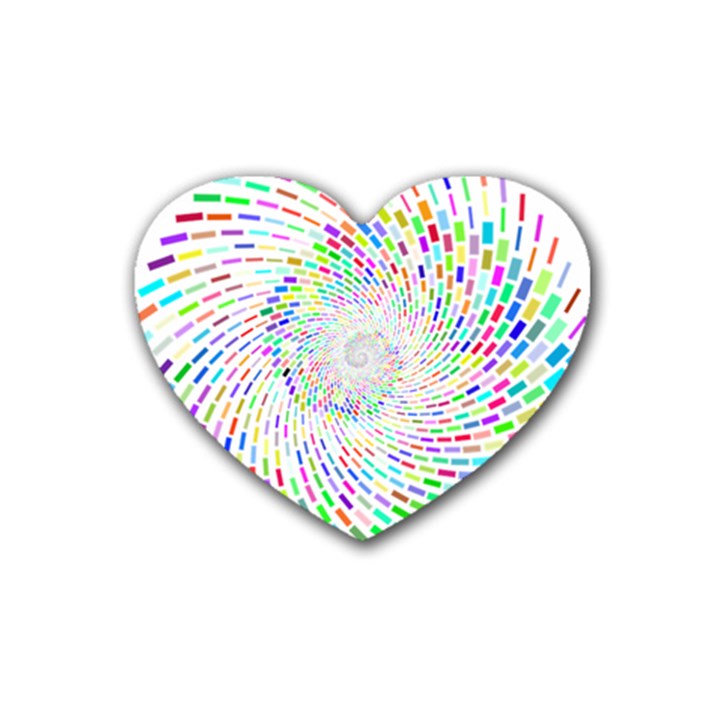 Prismatic Abstract Rainbow Heart Coaster (4 pack) 