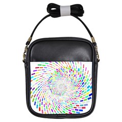 Prismatic Abstract Rainbow Girls Sling Bags