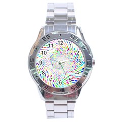 Prismatic Abstract Rainbow Stainless Steel Analogue Watch by Mariart