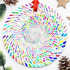 Prismatic Abstract Rainbow Ornament (round Filigree)