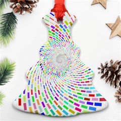 Prismatic Abstract Rainbow Christmas Tree Ornament (two Sides)