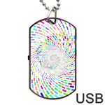 Prismatic Abstract Rainbow Dog Tag USB Flash (Two Sides) Front