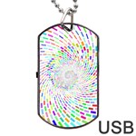 Prismatic Abstract Rainbow Dog Tag USB Flash (Two Sides) Back