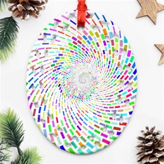 Prismatic Abstract Rainbow Ornament (oval Filigree)