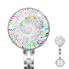 Prismatic Abstract Rainbow Stainless Steel Nurses Watch