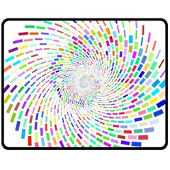 Prismatic Abstract Rainbow Double Sided Fleece Blanket (medium)  by Mariart