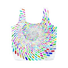 Prismatic Abstract Rainbow Full Print Recycle Bags (m) 