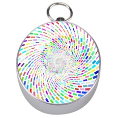 Prismatic Abstract Rainbow Silver Compasses by Mariart