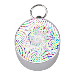 Prismatic Abstract Rainbow Mini Silver Compasses by Mariart