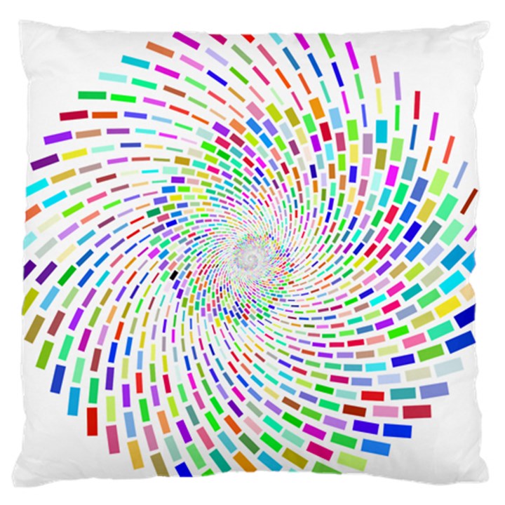 Prismatic Abstract Rainbow Large Flano Cushion Case (Two Sides)