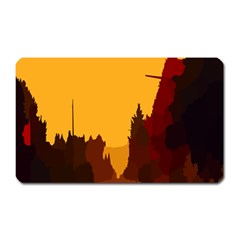 Road Trees Stop Light Richmond Ace Magnet (rectangular) by Mariart