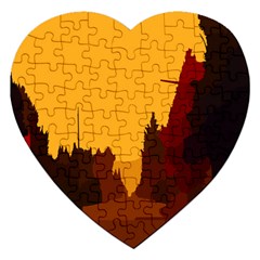 Road Trees Stop Light Richmond Ace Jigsaw Puzzle (heart) by Mariart