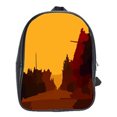 Road Trees Stop Light Richmond Ace School Bag (large)