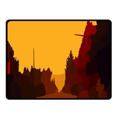 Road Trees Stop Light Richmond Ace Fleece Blanket (small) by Mariart