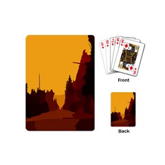 Road Trees Stop Light Richmond Ace Playing Cards (mini)  by Mariart