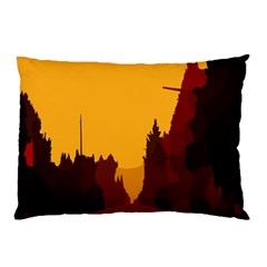 Road Trees Stop Light Richmond Ace Pillow Case (two Sides) by Mariart