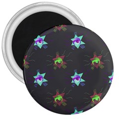 Random Doodle Pattern Star 3  Magnets