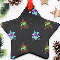 Random Doodle Pattern Star Ornament (star)