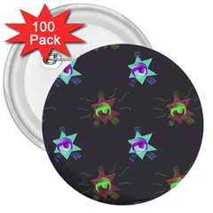 Random Doodle Pattern Star 3  Buttons (100 Pack) 