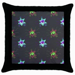 Random Doodle Pattern Star Throw Pillow Case (black)