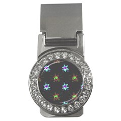 Random Doodle Pattern Star Money Clips (cz) 