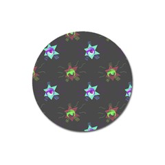 Random Doodle Pattern Star Magnet 3  (round) by Mariart