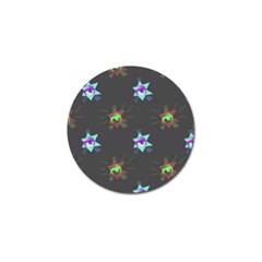 Random Doodle Pattern Star Golf Ball Marker