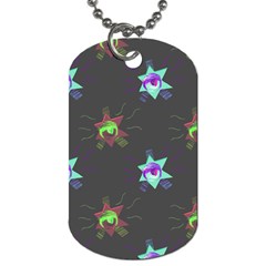 Random Doodle Pattern Star Dog Tag (two Sides) by Mariart