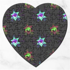 Random Doodle Pattern Star Jigsaw Puzzle (heart) by Mariart