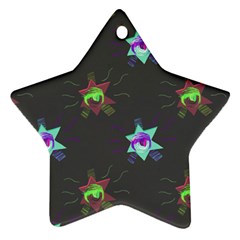 Random Doodle Pattern Star Star Ornament (two Sides) by Mariart