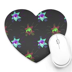 Random Doodle Pattern Star Heart Mousepads