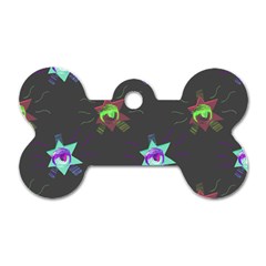 Random Doodle Pattern Star Dog Tag Bone (one Side) by Mariart