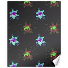 Random Doodle Pattern Star Canvas 11  X 14  