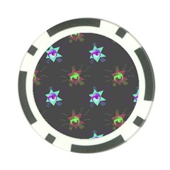 Random Doodle Pattern Star Poker Chip Card Guard