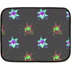 Random Doodle Pattern Star Fleece Blanket (mini)