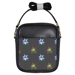 Random Doodle Pattern Star Girls Sling Bags by Mariart