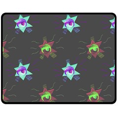 Random Doodle Pattern Star Fleece Blanket (medium) 